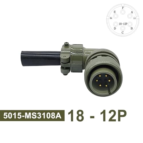 Conector MIL-C 5015 MS3102A de chasis con aleación resistente serie 18S-8 2
