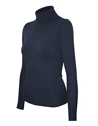 Image of Cielo Womens Solid Basic Stretch Turtleneck Pullover Knit Sweater