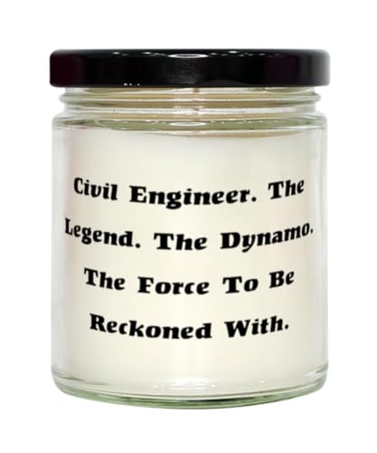 Civil Engineer Gifts for Coworkers, Civil Engineer. The Legend. The, Special Civil Engineer Scent Candle, from Coworkers