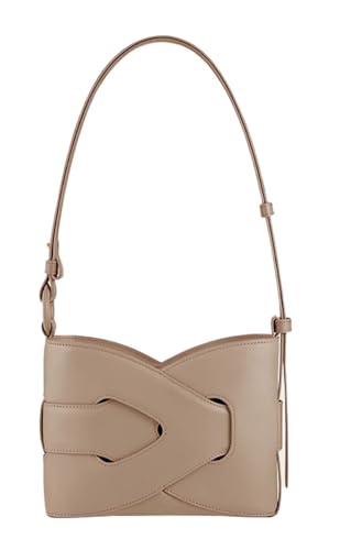 Molodo Genuine Leather Geometric Woven Crossbody Bag French - Inspired Underarm Purse for Daily Use