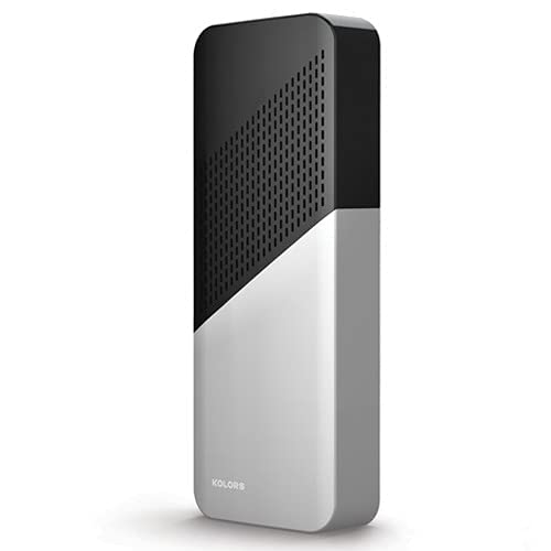 Karma Premium Musical Door Bell - Kolors, showing its sleek black and white design.