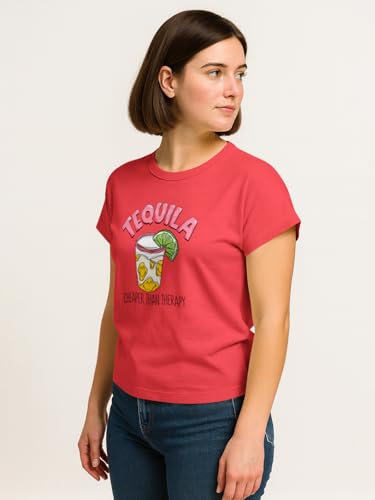 Image of HELLCAT Mulitcolor Trendy Printed Body Fit T-Shirt for Women | Pack of 1 T-Shirt