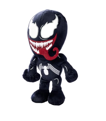 Simba Peluche Venom 6315870561 Costume Noir avec araignée Blanche, Design choquant et Doux, idéal pour Jouer ou décorer dès 0 Mois