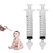 Chilits 10 ML Mouche Bebe seringue nasale 2PCS Mouché-bébé Irrigateur Nasal avec Seringues Sûr Pipette Système de rinçage de Sinus Silicone De Haute Qualité Propres Et Réutilisables