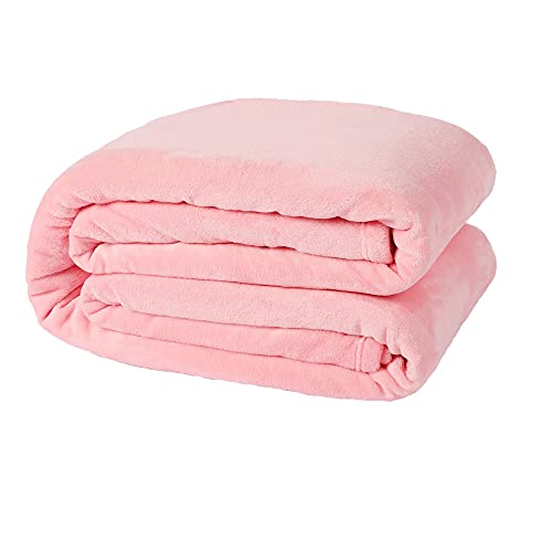 Image of NANPIPER Fleece Blankets, Super Soft Flannel King Size Blanket for Bed, Luxury Cozy Microfiber Plush Fuzzy Blanket,Pink