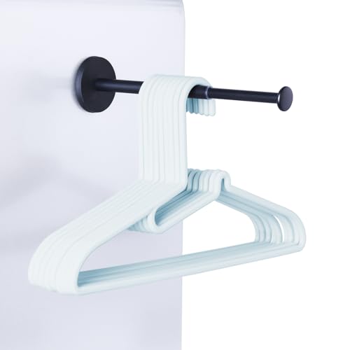 Magnetischer Kleiderbügel-Organizer, ausziehbarer Kleiderbügel-Stacker für Waschmaschine oder Trockner, platzsparende Kleiderbügel-Aufbewahrung, hält Kleiderbügel in der Hand, Schwarz, 1 Stück