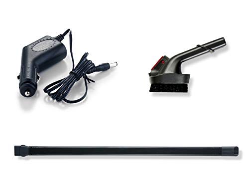 INVICTUS ONE Kit de Accesorios 1 Cepillo 2 Manguera de extensión Flexible de 63 cm + 1 Adaptador de Coche – Visto en el televisor, Negro