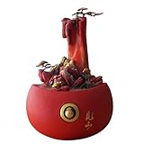 卓上の噴水 砂岩のロッカリーデスクトップ噴水デスクトップ装飾循環水小さな噴水瞑想リラクゼーション デスクトップ噴水(Red)
