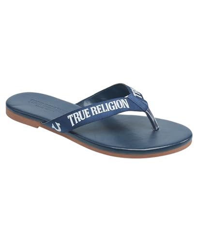 Tongs True Religion à lanières fines et détails de marque