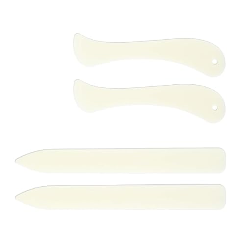 4-Stück Falzbein für Papier,Schneide und Falzbrett,Falzbein Knochen,Papierschneider Falzmaschine mit Abgerundeter Spitze,Falzbrett für Papier Kunststoff Falzbeil Basteln Bone Folder Schneidegerät