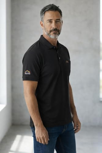 Image of Men Regular fit Polo Neck Front Pocket ||Pocket Embroidery Casual Wear T-Shirt||Half Sleeve Side on Sleeve Embroidery|| Button Closer t Shirt for Men
