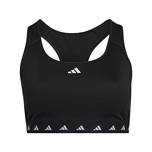 Sujetador adidas Powerreact 1X negro para entrenar sin molestias corporales
