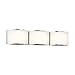 Sonneman Wave LED 3 Light Vanity - Polished Chrome Finish with White Etched Glass