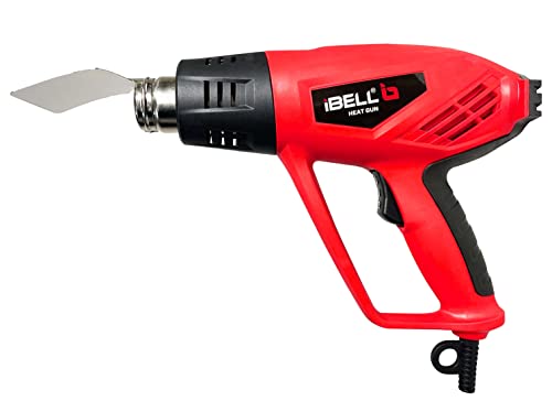 iBELL HG20-82 2000W Heat Gun with Dual Temperature 350°C | 550°C & Dual Air Flow 250 | 550 L/min, Powerful Hot Air Blower for Paint Removal, Shrink Wrapping & DIY Works (Red, 6 Months Warranty)