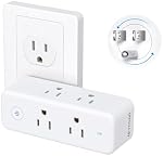 TROND 360° Extendeur de prise multi-tournant, 3 Splitter à grande distance avec interrupteur, 1440J Protecteur de surpression Expandeur électrique, petit adaptateur mural pour Dorm Home Office Voyage Essentiels