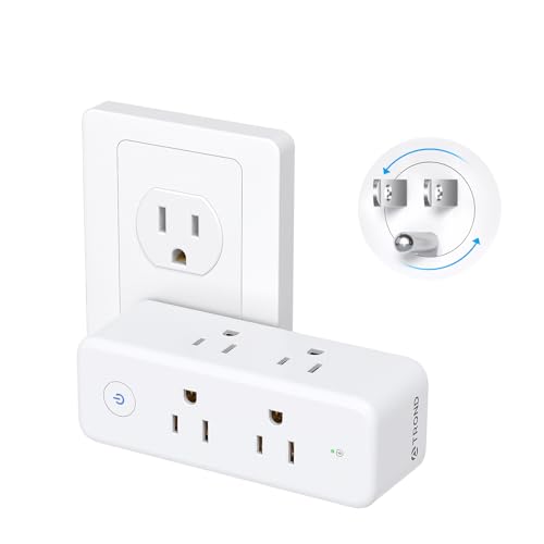 TROND Outlet Extender Surge Protector - 6 AC Outlet Splitter with 360 Rotating Plug, Multi Sockets Wall Expander with Power Switch, 1440J, 3 Way Plug Adapter for Home Bathroom Kitchen Office Dorm by TROND - Used condition - US$12.74