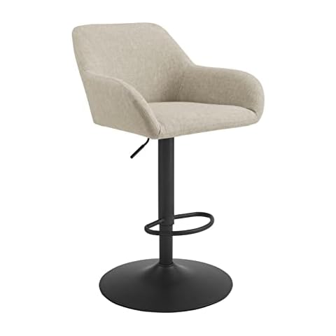 Powell Carlon - Taburete Altura Ajustable con Brazos y Giro 360 Bronce Oscuro Cover