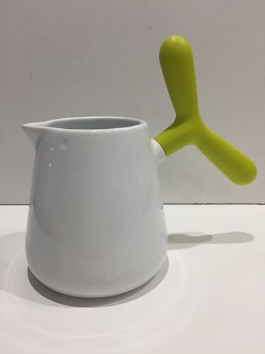 Laitière bird blanc et vert en céramique pour service de table