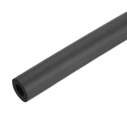 QUARKZMAN Tube d'Isolation de Tuyaux 90cm, Conduits Isolants ID 13mm OD 21.7mm, Tuyau en Mousse Extérieur Conservation Chaleur pour Support Poignée Chauffage Tube Climatisation, Noir