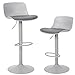 YOUNIKE Möbel Barhocker mit Höhenverstellung und 360° Drehung, Ergonomischer Hochhocker mit modernem und aerodynamischem Design für Bartheke, Küche und Zuhause (2er-Set, Dunkelgrau)