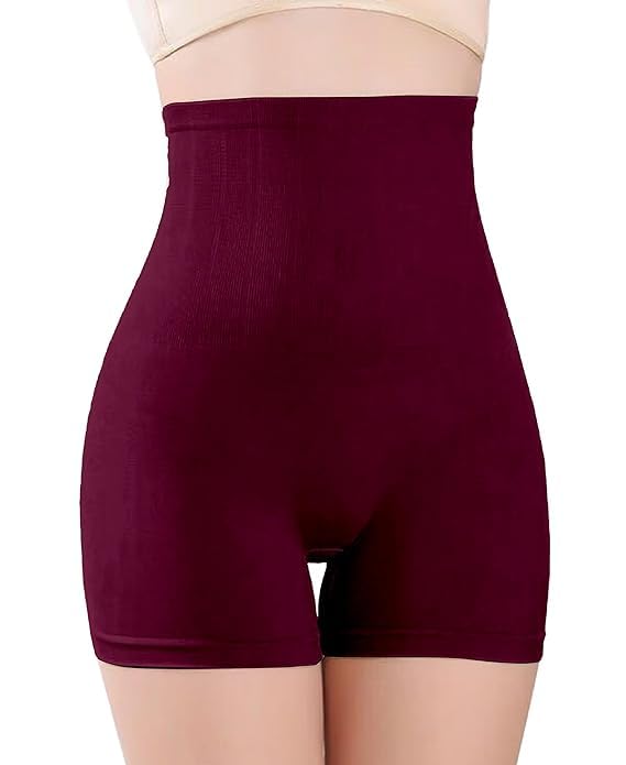 ecomnewgen High Waisted Premium Shapewear Body Shaper Shorts Tummy Tucker Control Thigh Slimming Body Shaper for Women (RED, XL)-picture-55