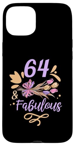 64 And Fabulous Old Age Years Birthday Party 64Th �X�}�z�P�[�X iPhone 15 Plus �p