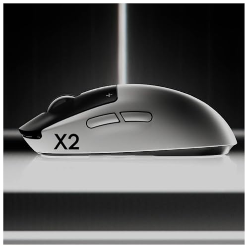 Image of Logitech G PRO X2 SUPERSTRIKE LIGHTSPEED Wireless Gaming Mouse, Ultra-Fast Performance, Ultra Lightweight (61 g), Customizable Click Haptics, USB-C charging, for PC /Mac /Laptop - White