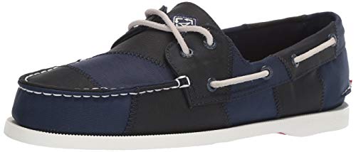 Sperry Men's A/O 2-Eye Bionic Boat Shoe, Navy/Red/Green, 11