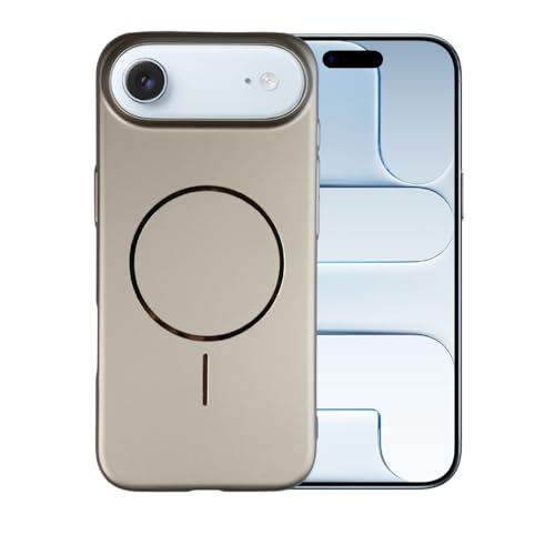 Image of AIBEX Ultra-Thin Mag-Saf Back Cover Case Compatible with iPhone 17 AIR| Slim Fit Scratch-Resistant Matte | Magnetic Wireless Charging | Microfibre Lining | Camera Protection (PC Material) - Titanium