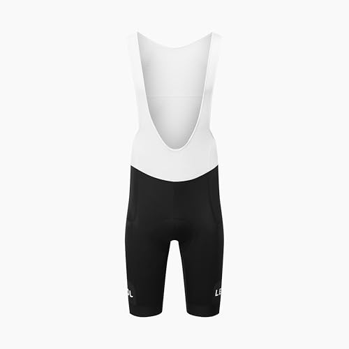 LE COL Men's Sport Cargo Bib Shorts | Padded Chamois Cycling Shorts with Gel Inserts | XS - 3XL (US, Alpha, Small, Regular, Regular, Black/White 2)