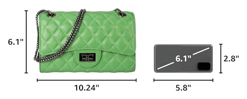 Image of Gladdon Quilted Crossbody Purse for Women Trendy Shoulder Bags | Stylish Shoulder Purse,Quilted Pattern,Structured bag,Chain Strap,Spacious Enough,Casual and Dressy Outfits,Any Occasion