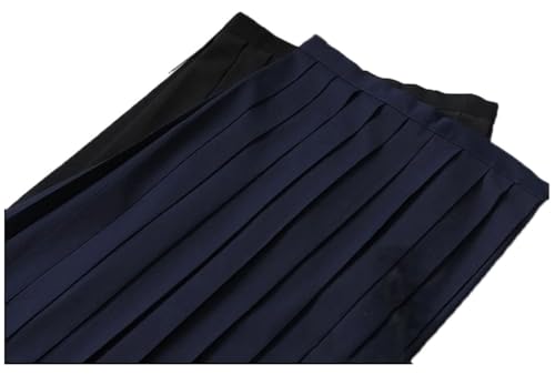 Women Solid Color Casual Pleated Skirts High Waist Long/Short Skirts3