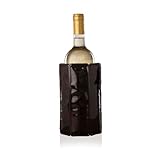 Vacu Vin Wine Cooler Sleeve – Flexible Rapid Wine Bottle Chiller – Reusable Ice Pack Sleeve – Elegant & Portable – Fits 750ml Bottles – Keeps Wine Cold in Minutes Fast, Elegant – Black