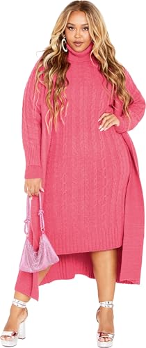 City Chic Women's Plus Size Kenzi Dress, Vibrant Pink, 22