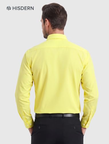 Image of HISDERN Mens Dress Shirt with Tie Pocket Square Set Classic Button Down Shirt Matching Tie Long Sleeve Shirts