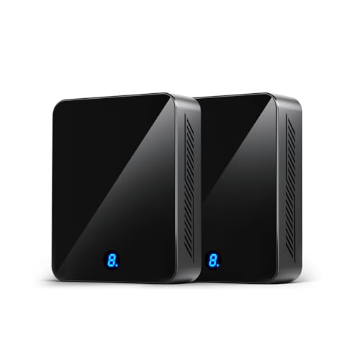 Wireless HDMI Transmitter and Receiver 4K 30Hz, 400FT/120M Long Range, 9 Adjustable Channels, 1TX to 3RX– Stream HD Video/Audio from Laptop, PC, Camera to TV, Projector, Monitor