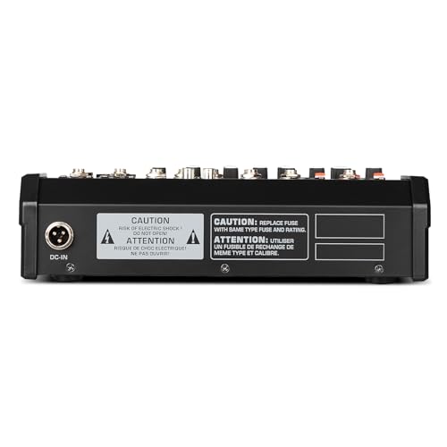 Depusheng Professioneller Audiomixer, 4-Kanal-Audio-Interface-Soundboard-Mischpultsystem, 16-Bit-DSP-DJ-Bluetooth-Mixer + 48-V-Phantomeffekt für Karaoke-Studio-Streaming-Aufnahmen (XT4 EU)