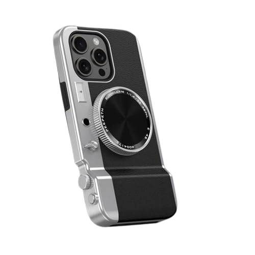 Image of MILLION CASES Back Cover Case for iPhone 14 Pro Shockproof Protective Retro Camera Lens Aesthetic Case for Men & Boys(Black)