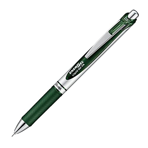 ぺんてる ゲルインキボールペン エナージェル 0.5mm 限定フォレストグリーン 10本 BLN75Z-D3