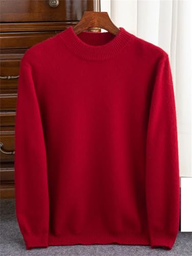 Men's 100% Cashmere Thick Turtleneck Sweater Solid Color Casual Sweater Cashmere Sweater4