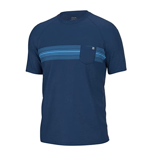 T-shirt Huk Waypoint manches courtes homme anti-transpiration col rond pour éviter la chaleur
