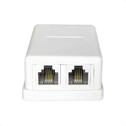 Image of Telephone Line Splitter Rj11 Male to 2 Port Female Telephone Line Splitter Connector RJ11 6P4C Male to 2 RJ11 6P4C Duplex Female Adaptor - (Pack of 2 Pcs)(Color May Vary)