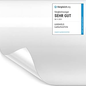 Luxshield Lackschutzfolie 12x100cm für Auto, Motorrad, Bike – Schutzfolie transparent, selbstklebend, Meterware aus DE
