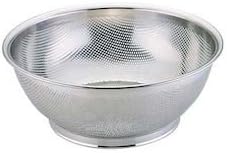 Sanho Sangyo AEK1505 Eco Clean Punched Shallow Colander, 16.9 inches (43 cm), 18-8 Stainless Steel, Japan
