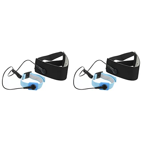 Image of MECCANIXITY 2pcs ESD Anti Static Foot Heel Straps Anti Static Wrist Strap Adjustable 8.5 inch for Grounding Protecting Electronics Against Electric Shock