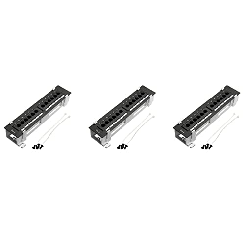 Panel de conexión de 12 puertos CAT6 RJ45 para mantener tu oficina en casa ordenada y conectada