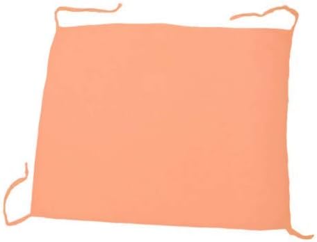 Pack of 2 Dastaar Cotton Patka Headwear Small Scarf with 4 Strings White and Orange 70 cm X 70 cm