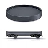 Tymar Pflanzenroller, Blumenroller, Blumentopf Untersetzer rund mit Rollen (Anthrazit, ø 30 cm)