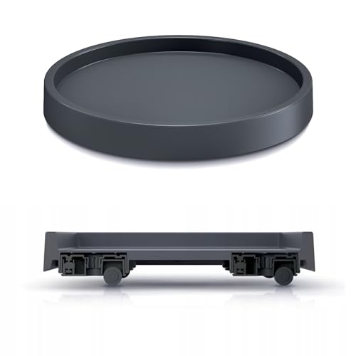 Tymar Pflanzenroller, Blumenroller, Blumentopf Untersetzer rund mit Rollen (Anthrazit, ø 30 cm)