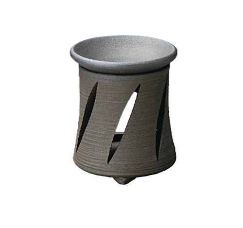 Yamakiikai L1613 Figurine, Black, 3.9 inches (10 cm) Diameter, Mansui Black Muscle, Scassis, Tea Incense Burner